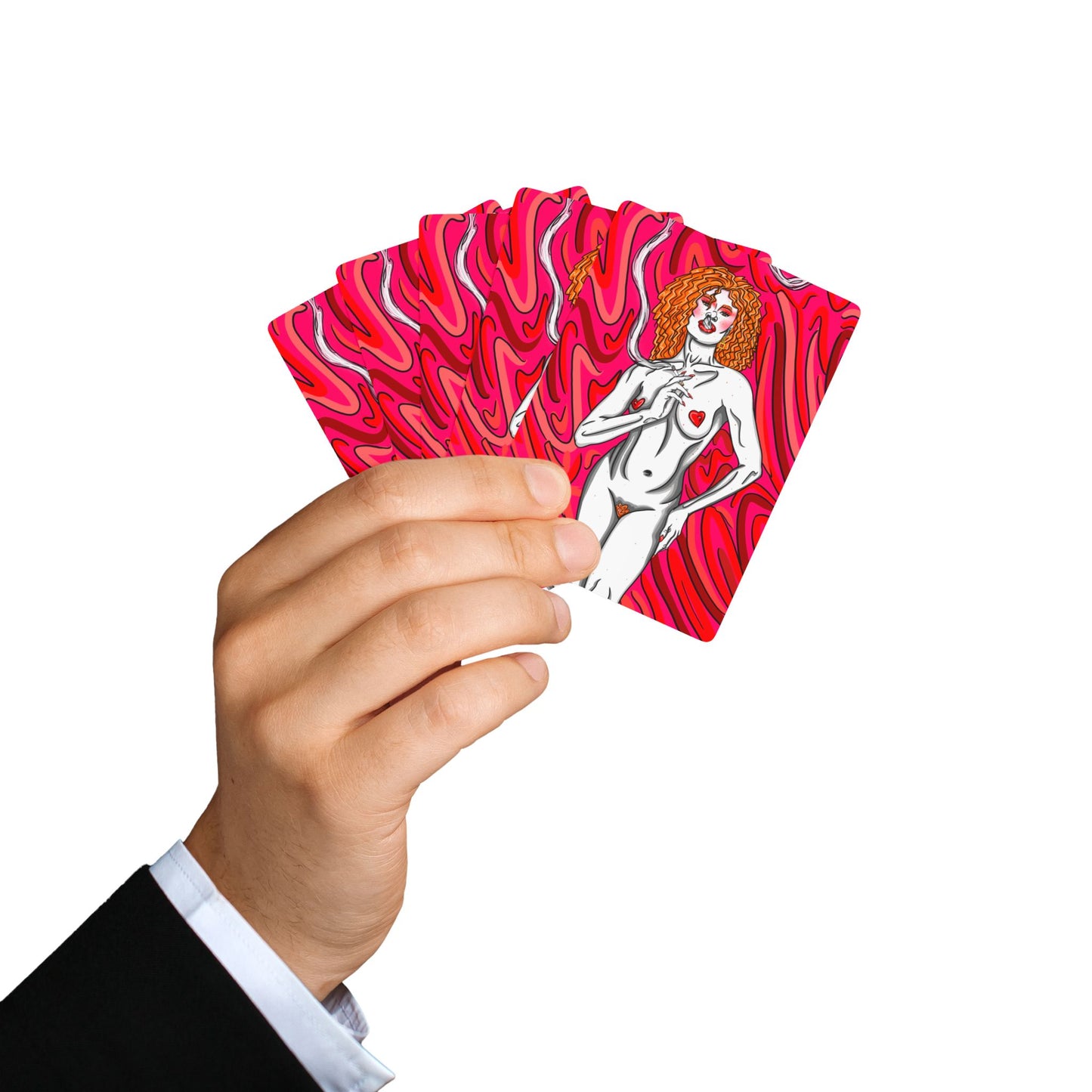 Playing Cards Deck - Ginger Seduction Retro Art Print