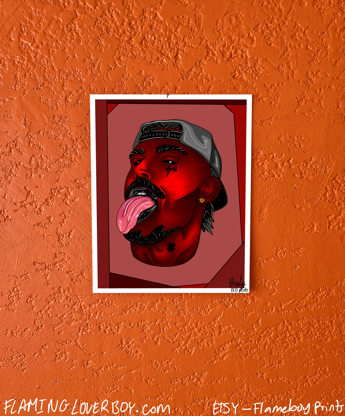 Devilish tongue print