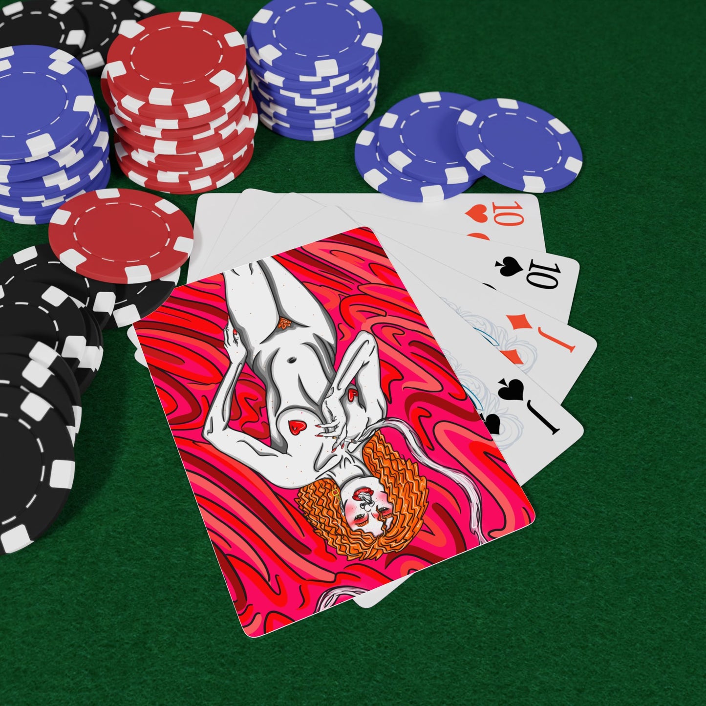 Playing Cards Deck - Ginger Seduction Retro Art Print