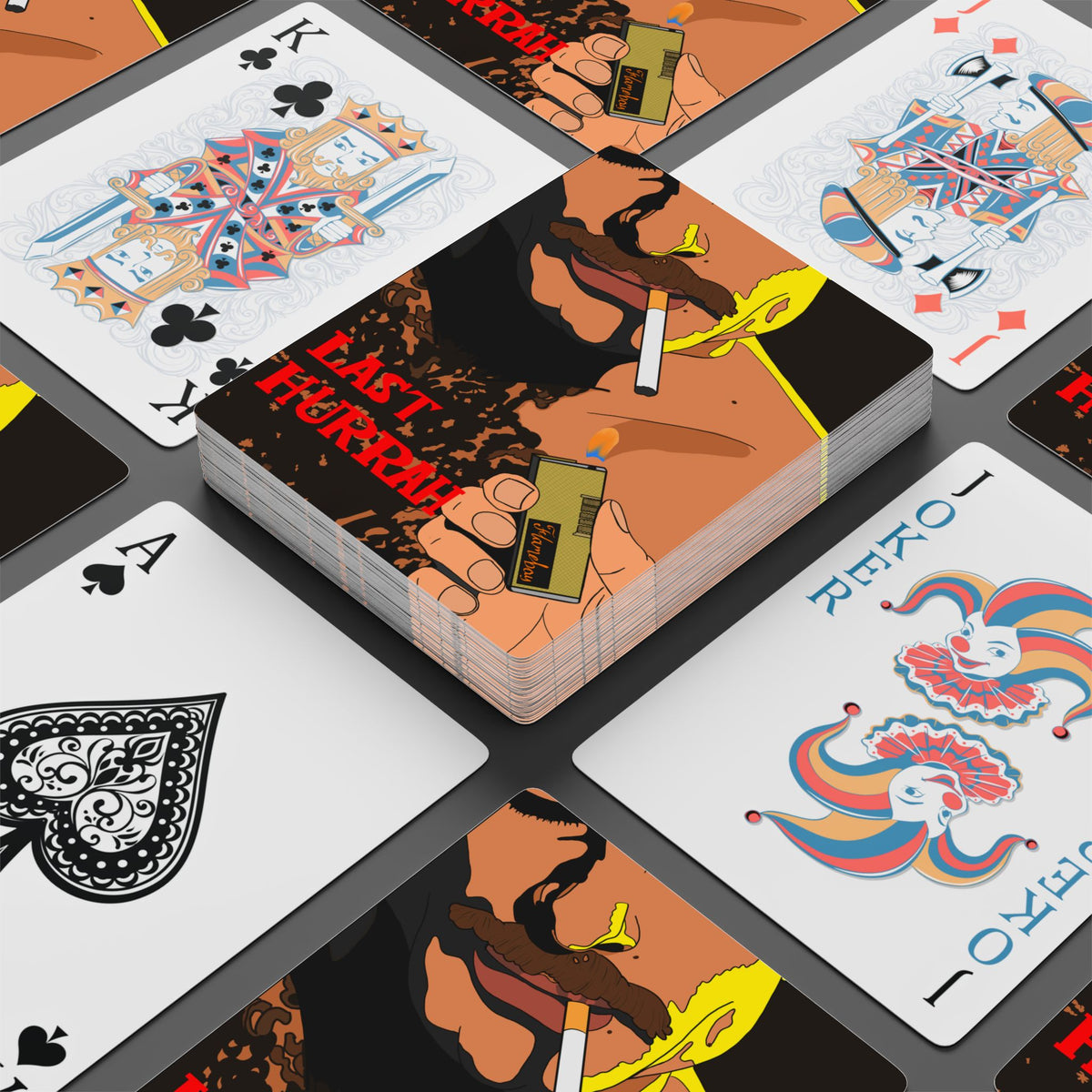 Playing Cards — "Last Hurrah" Poker Deck with Vintage Smoking Art