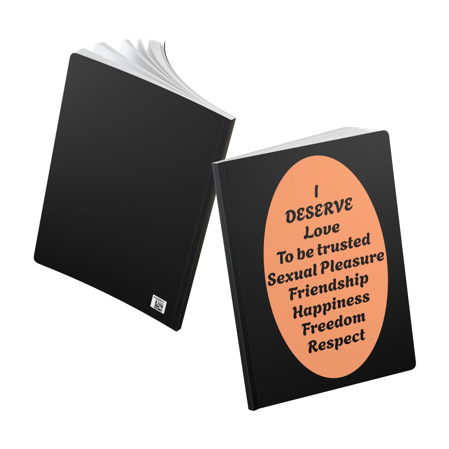 Softcover Journal - 'I DESERVE' Inspirational Quote Notebook