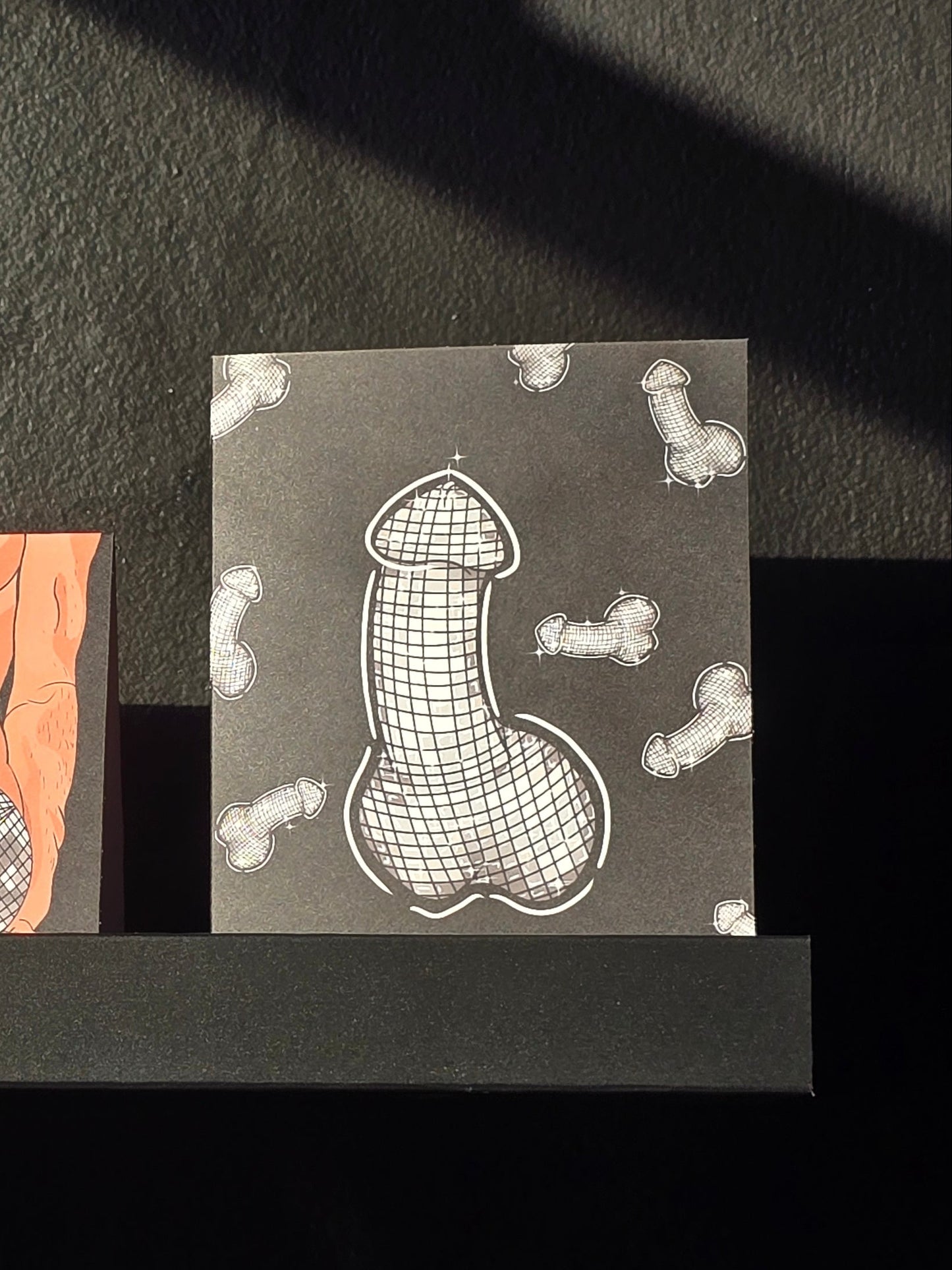 Disco dicks Greeting card