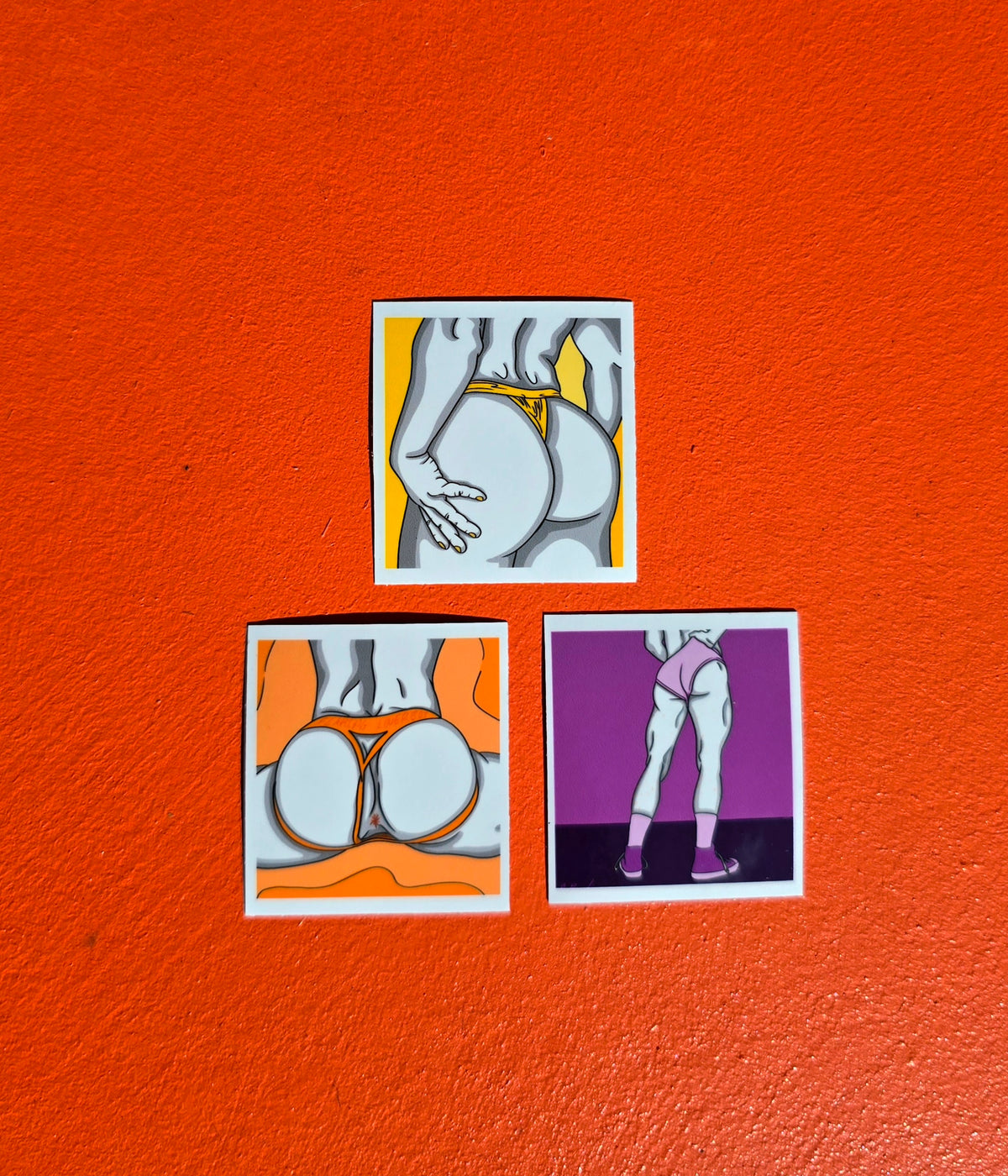 Mini sticker men's butt bundle