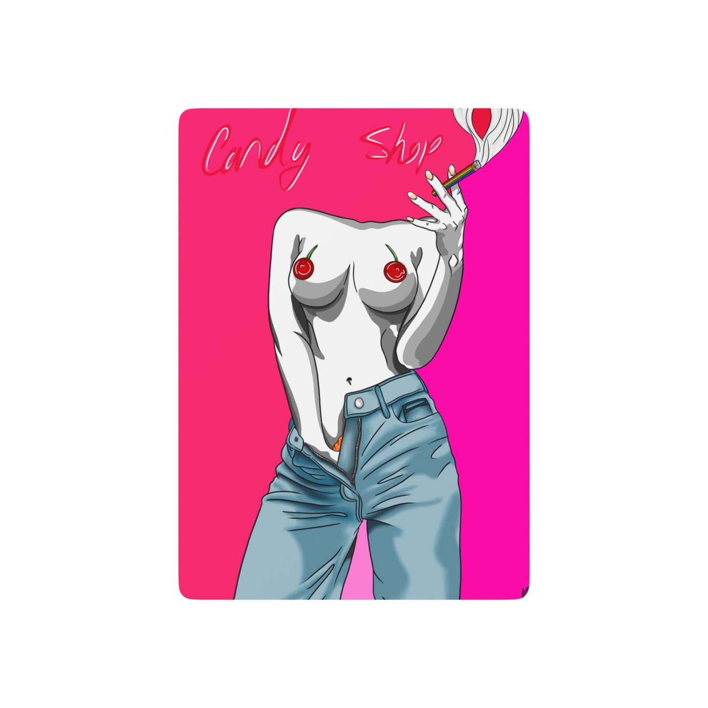 Sexy Retro Pinup Poker Playing Cards – Bold Pink Art Deck