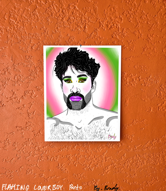 Kiwi Daddy Art print, Men of makeup