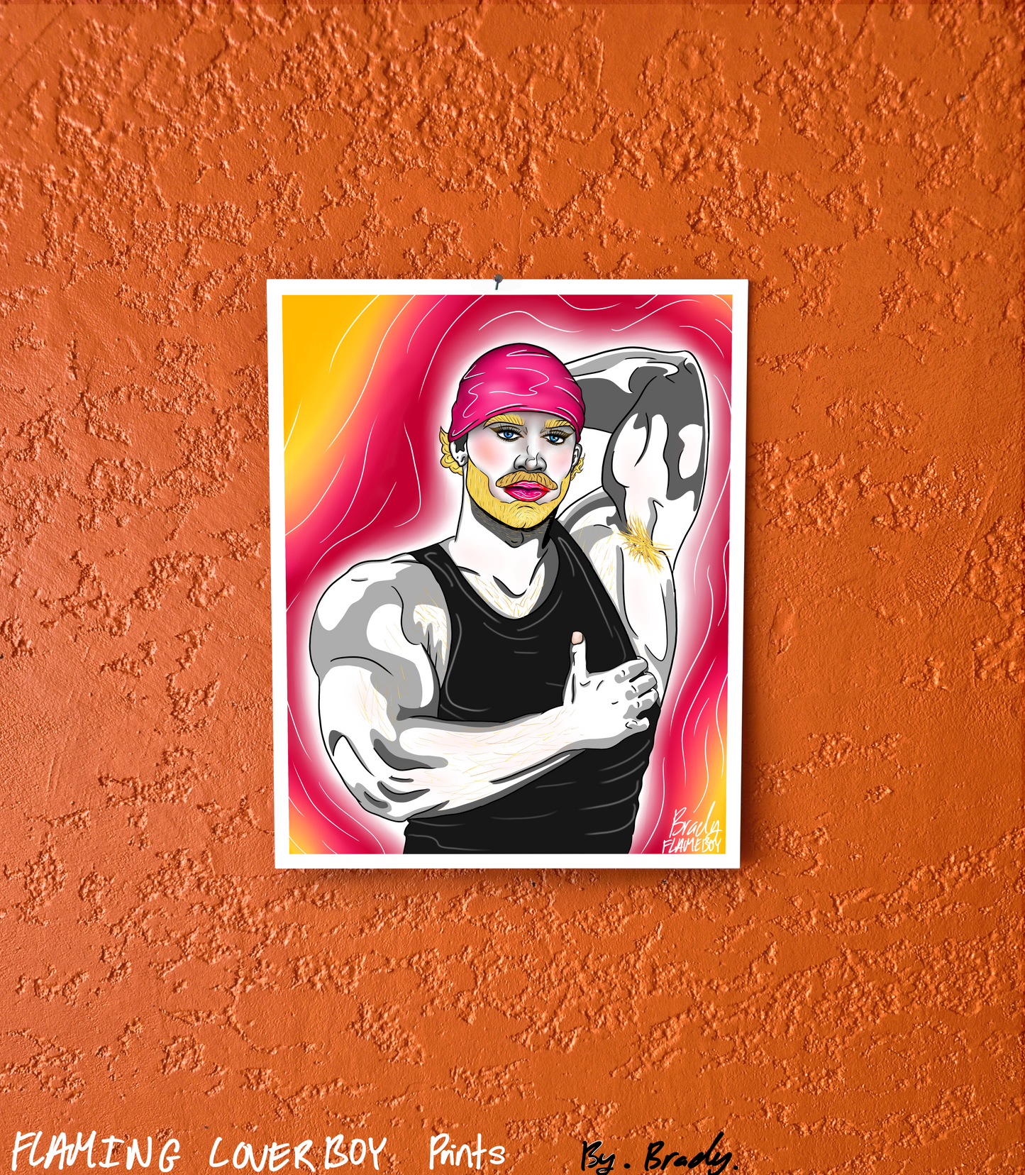 Muscled makeup art print