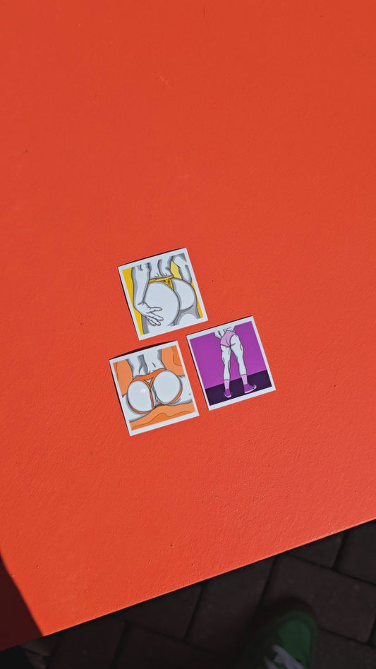 Mini sticker men's butt bundle
